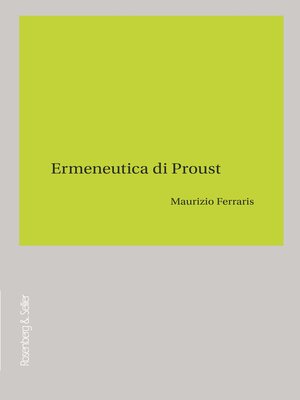 cover image of Ermeneutica di Proust
